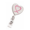 White Awareness Badge Reel w/ Swivel Back